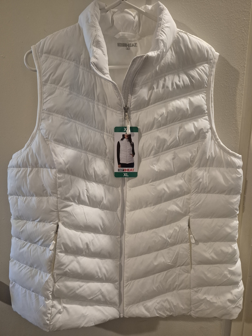 White Packable Puffer Vest - HEAT